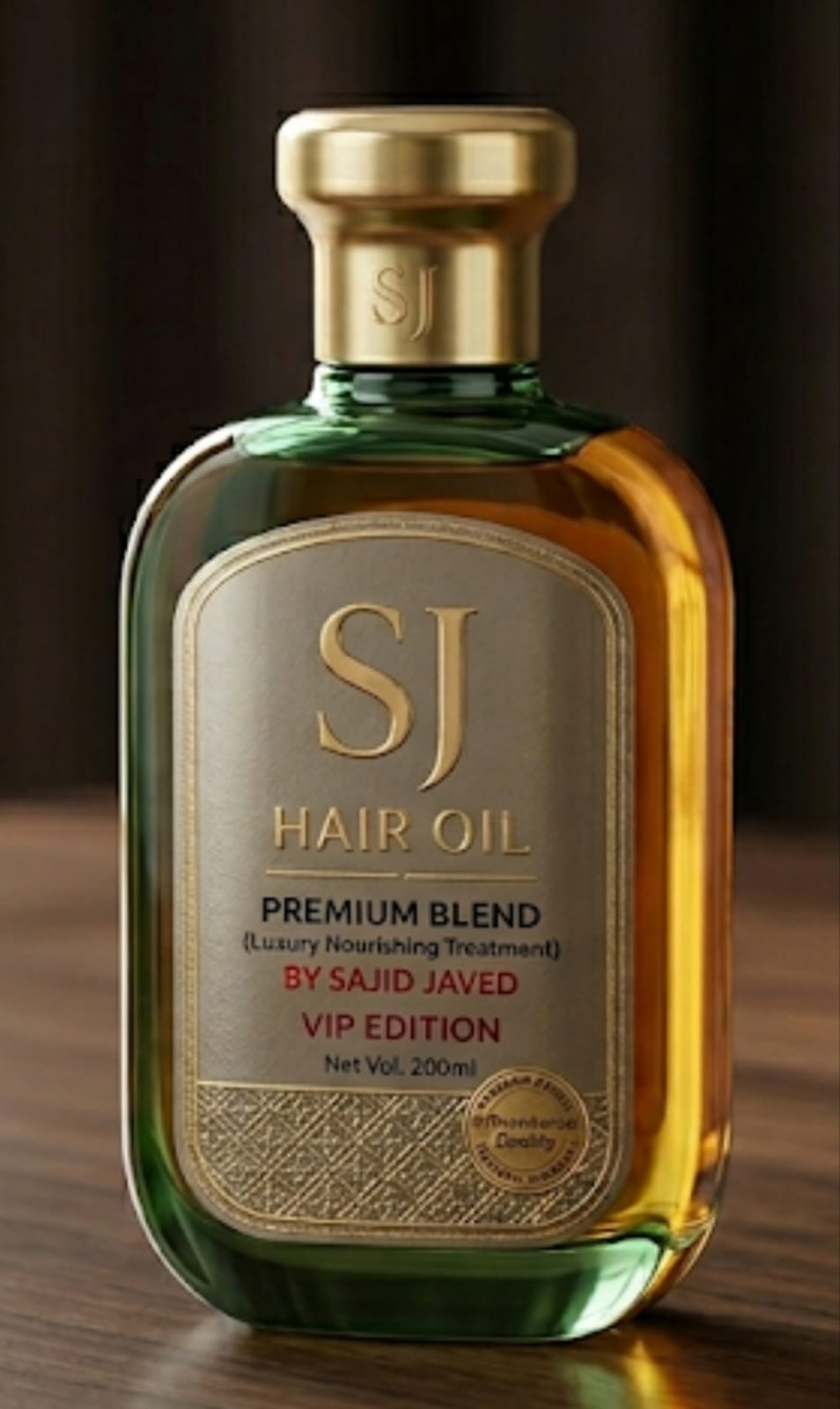 SJ Hair Oil premium blend bottle